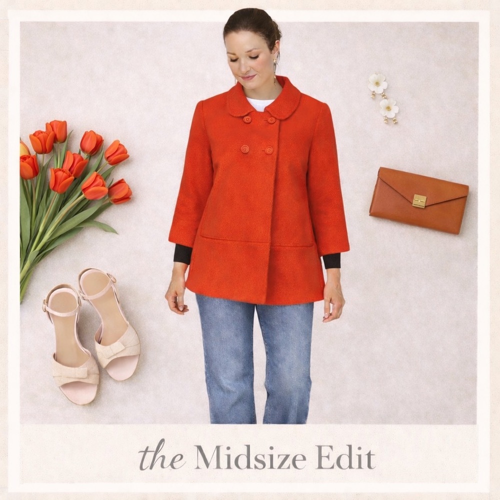 Banana Republic Orange Jacket | Structured Chic | Statement Layer Size Large